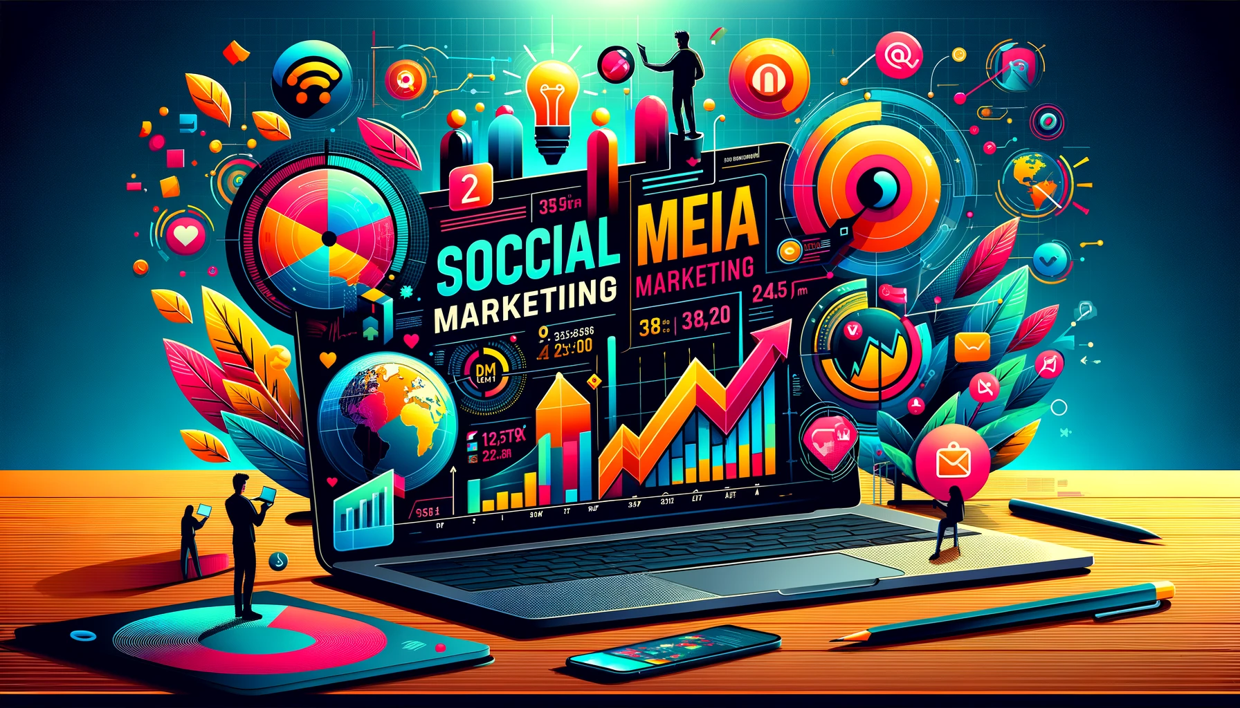 Ubaida Dib's portfolio thumbnail for social media marketing with engaging posts and analytics